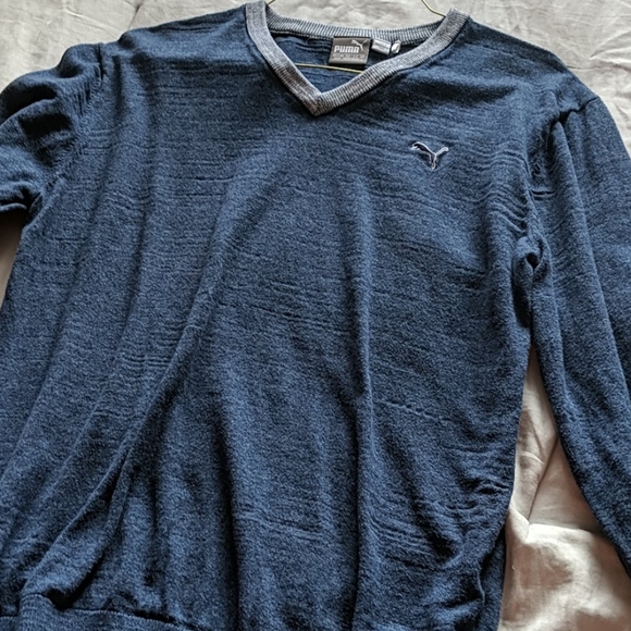 largeVintage navy puma sweater - Picture 3 of 5